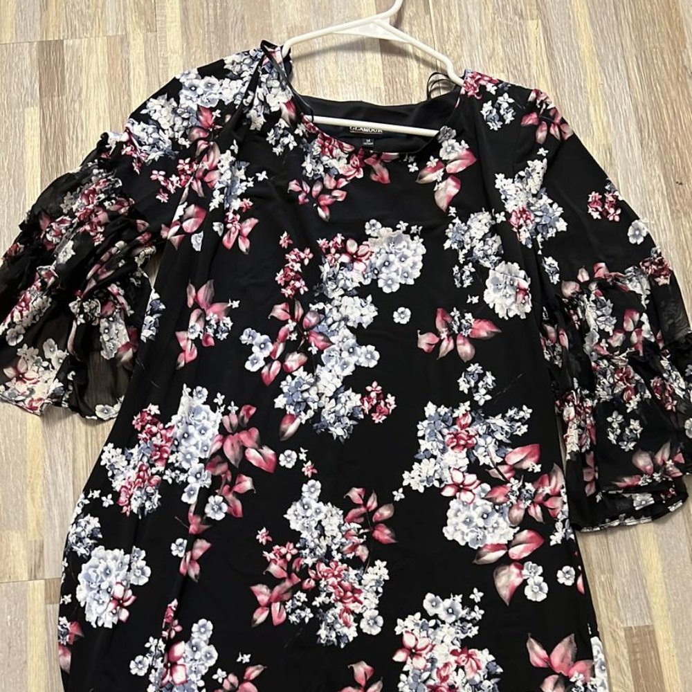 GLAMOUR Floral Midi Dress